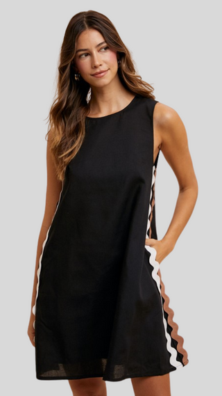 Jessie Black Ric Rac Dress
