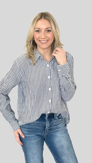 Hadley Navy Stripe Shirt