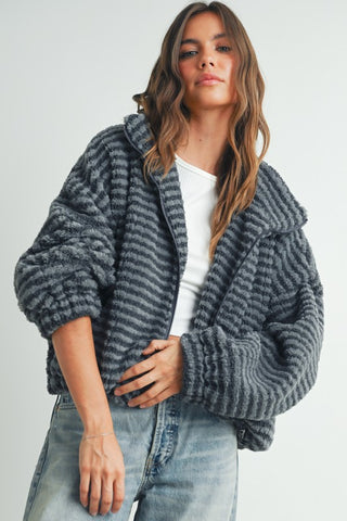 Lindsey Charcoal Textured Jacket