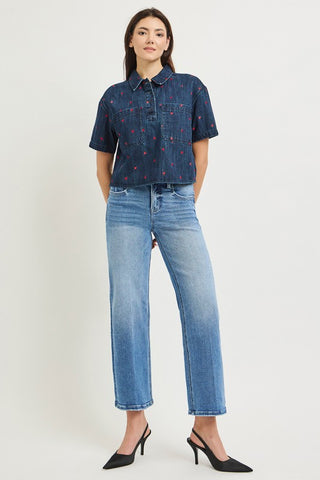 Britt High Rise Ankle Straight