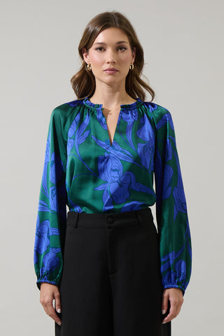 Tammi Emerald Print Top