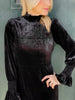 Mandi Black Velvet Dress