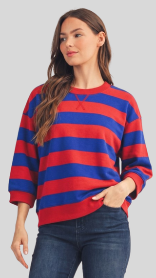 Sonja Royal Stripe Top