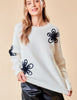 Camron Ivory Flower Sweater