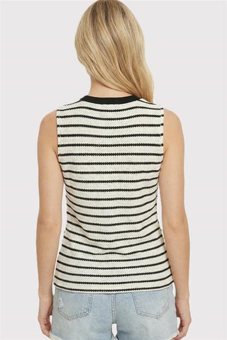 Cori Black Knit Tank Top