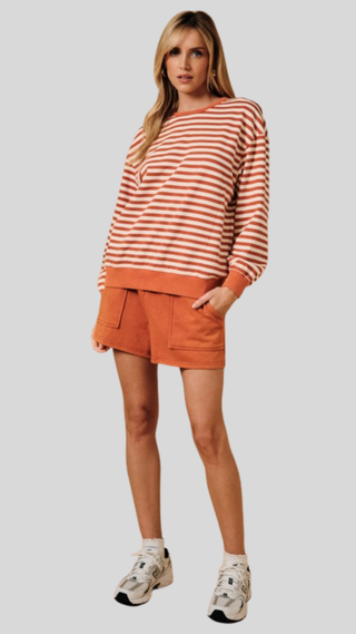 Jill Ginger Stripe Pullover