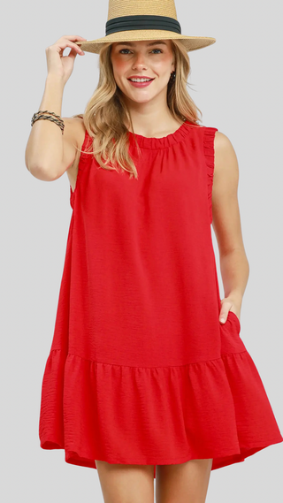Olivia Red Swing Dress