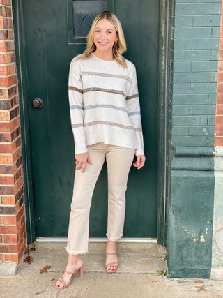 Kelly Ivory Stripe Sweater