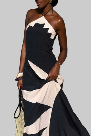 Monica Black Halter Dress