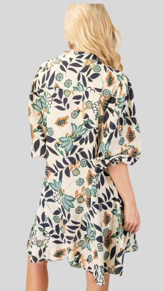 Luna Navy Print Dress