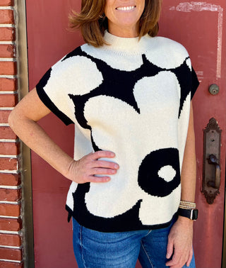 Amaya Black Floral Sweater