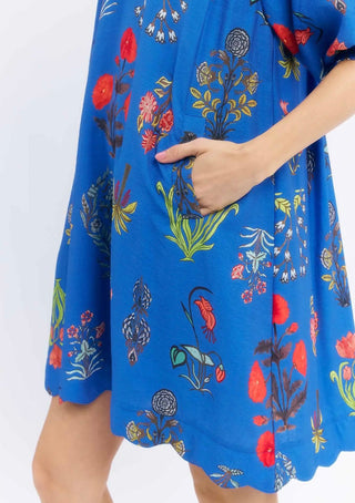 Selena Blue Print Dress
