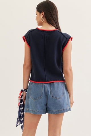Chelsea Navy USA Sweater