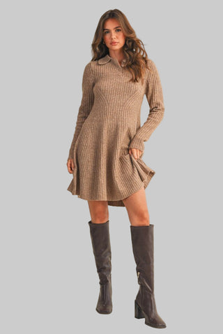 Maggie Mocha Sweater Dress