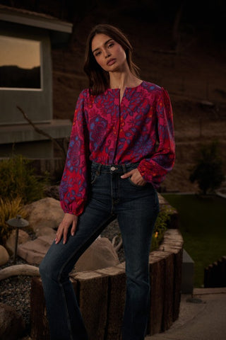 Darcy Fuchsia Print Top