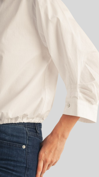 Rachel White Button Up Top