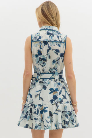 Chelsea Navy Print Dress