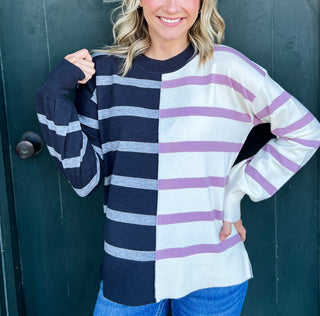 Stephanie Orchid/Slate Sweater