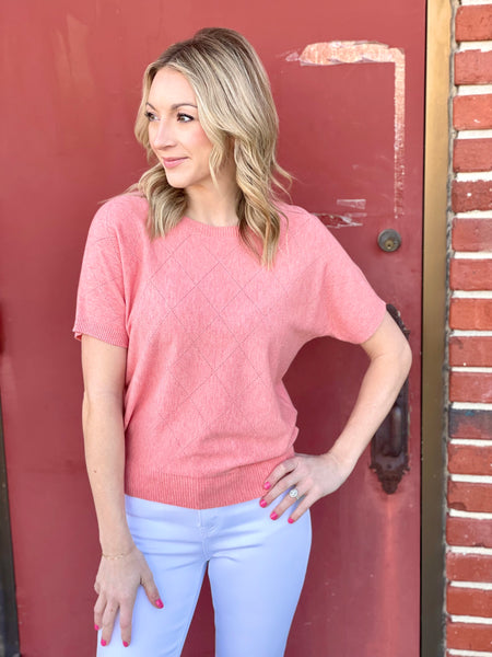 Averie Coral Rose Sweater