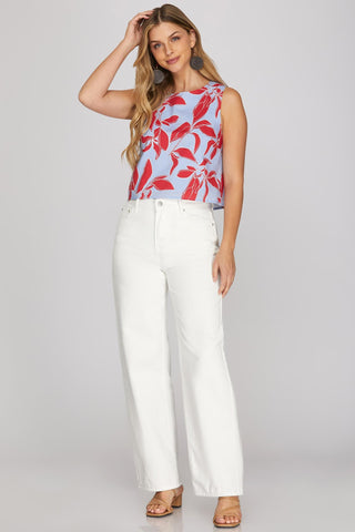 Sutton Blue Floral Tank