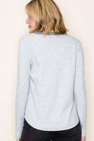 Sally Grey Knit Top