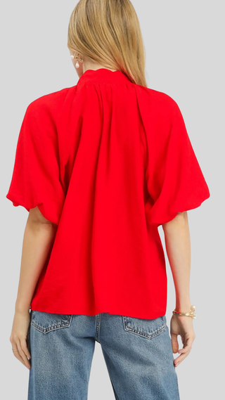 Presley Tomato Print Top