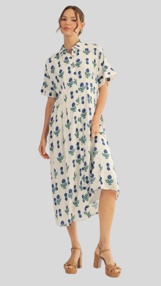 Stephanie Ivory Floral Dress