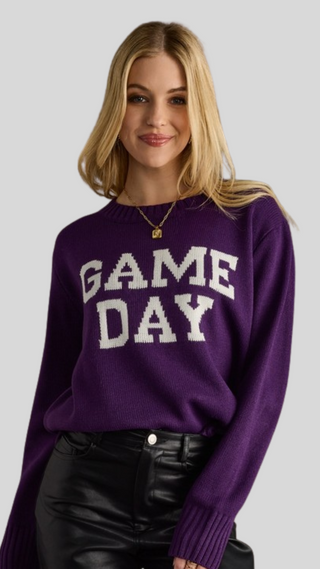 Kimmi Purple Game Day Sweater