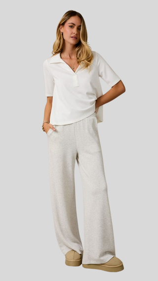 Char White Polo Top