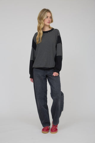 Georgia Black Stripe Pullover