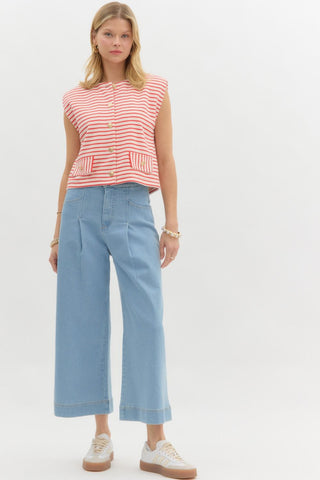 Kayley Red Stripe Top