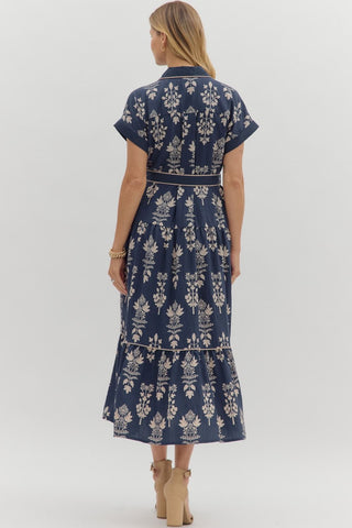Madden Navy Print Dress