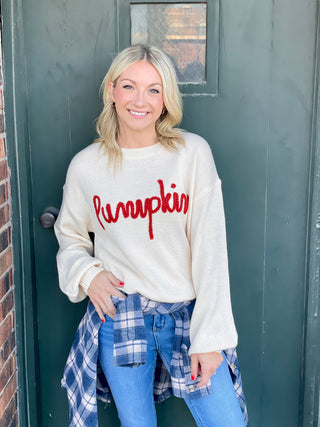 Kenna Cream Pumpkin Sweater