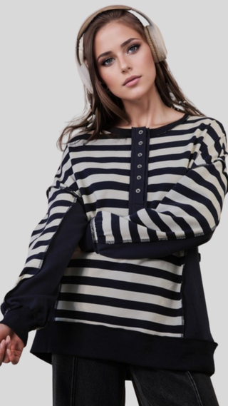 Annie Navy Stripe Pullover