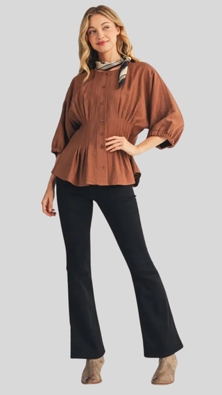 Colette Mocha Top