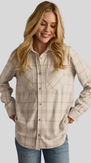 Elise Tan Plaid Button Up