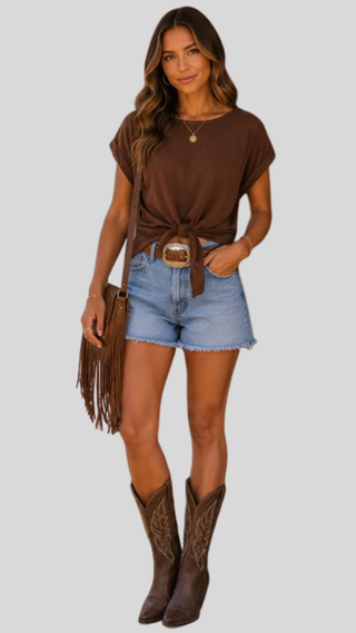 Amy Brown Tie Top
