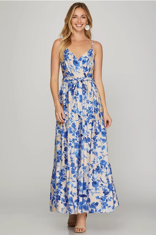 Sam Blue Print Dress