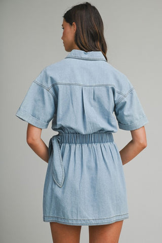 Cora Denim Wrap Dress