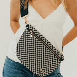 Westlyn Light Grey/Navy Checkered Bag