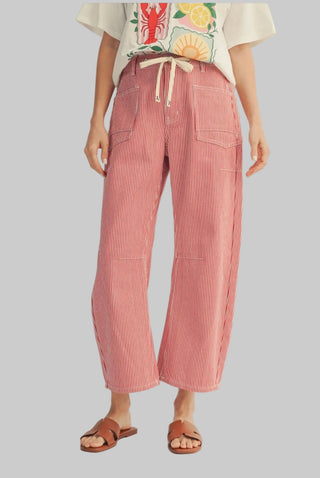 Margo Red/White Drawstring Pant