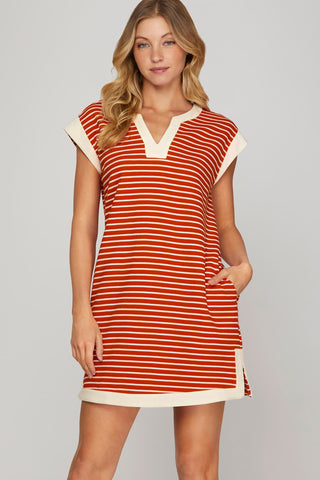 Stella Red Stripe Dress