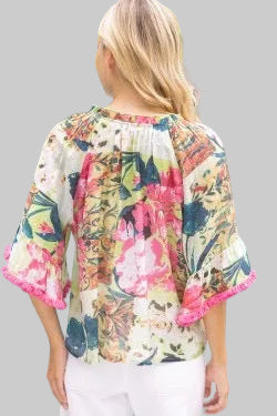 Megan Tassel Floral Top