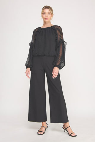 Eva Black Woven Blouse