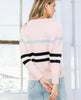 Alivia Pink Stripe Sweater