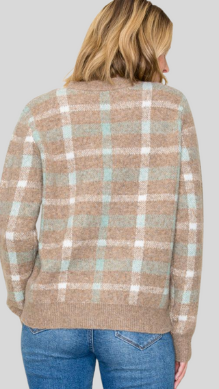 Maeve Mocha/Mint Cardigan