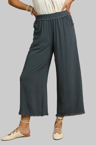 Tiffany Charcoal Linen Pant