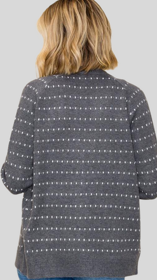 Celeste Charcoal Dot Cardigan