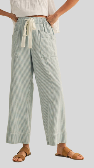 Cleo Light Blue Stripe Pant