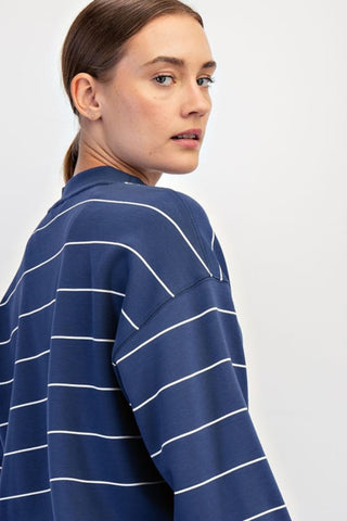 Blair Navy Stripe Pullover